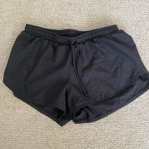 black exercise shorts